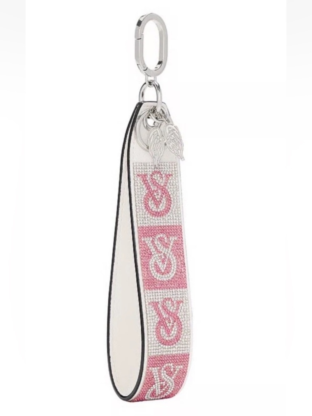 VICTORIA'S SECRET PINK Bling VS LOGO with Rhinestones KEYCHAIN / Wristlet Strap